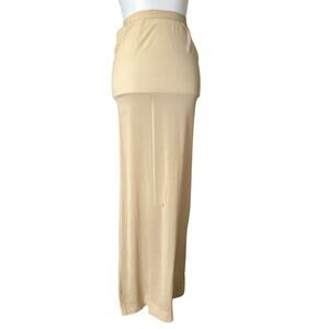 Dolce & Gabbana Sheer Beige Silk Blend Maxi Skirt – Late 90s/Y2K, Size S